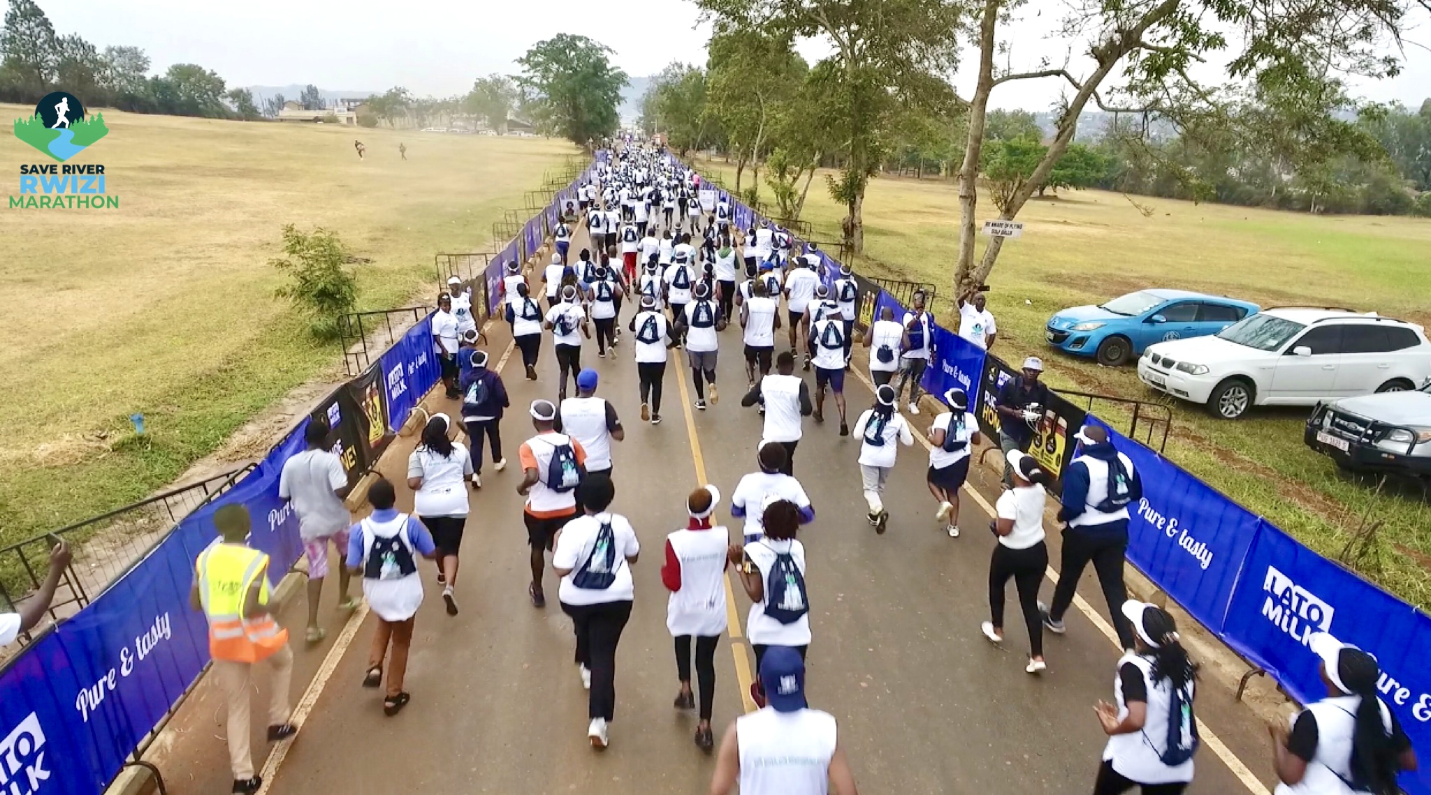 Marathon runners on the course